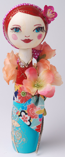 Custom kokeshi by Jenn Playford