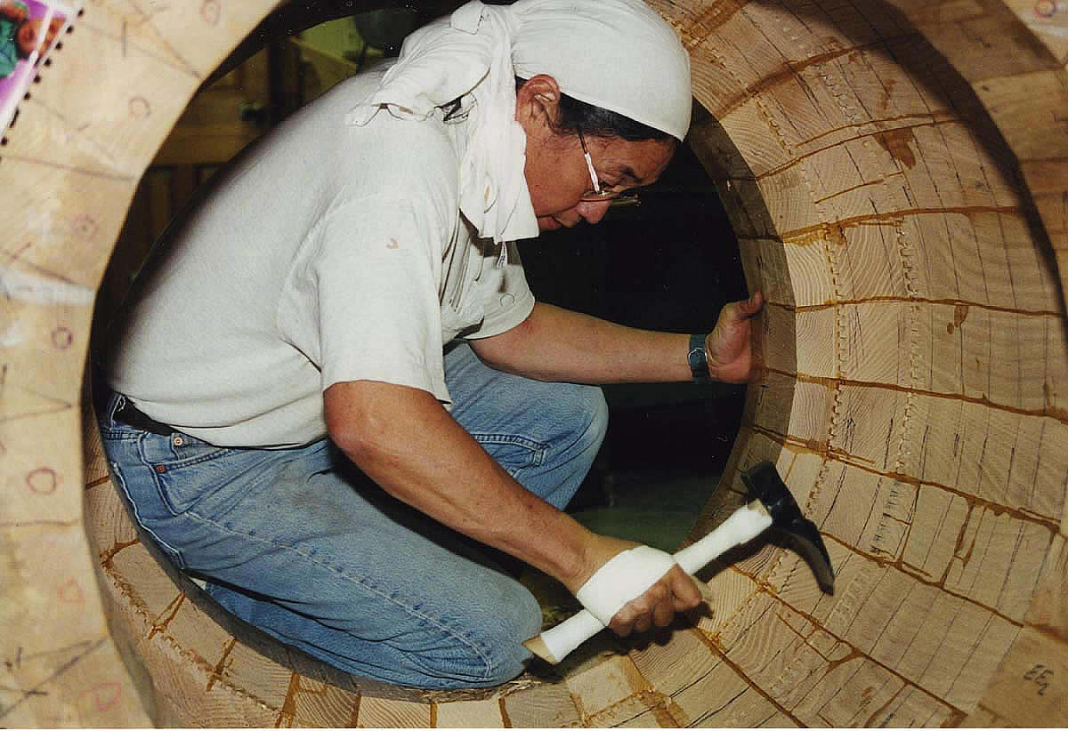 Mark Miyoshi carving drum