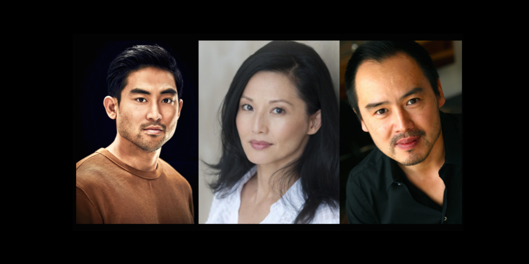 Actors Derek Mic, Tamlyn Tomita, and Eijiro Ozaki