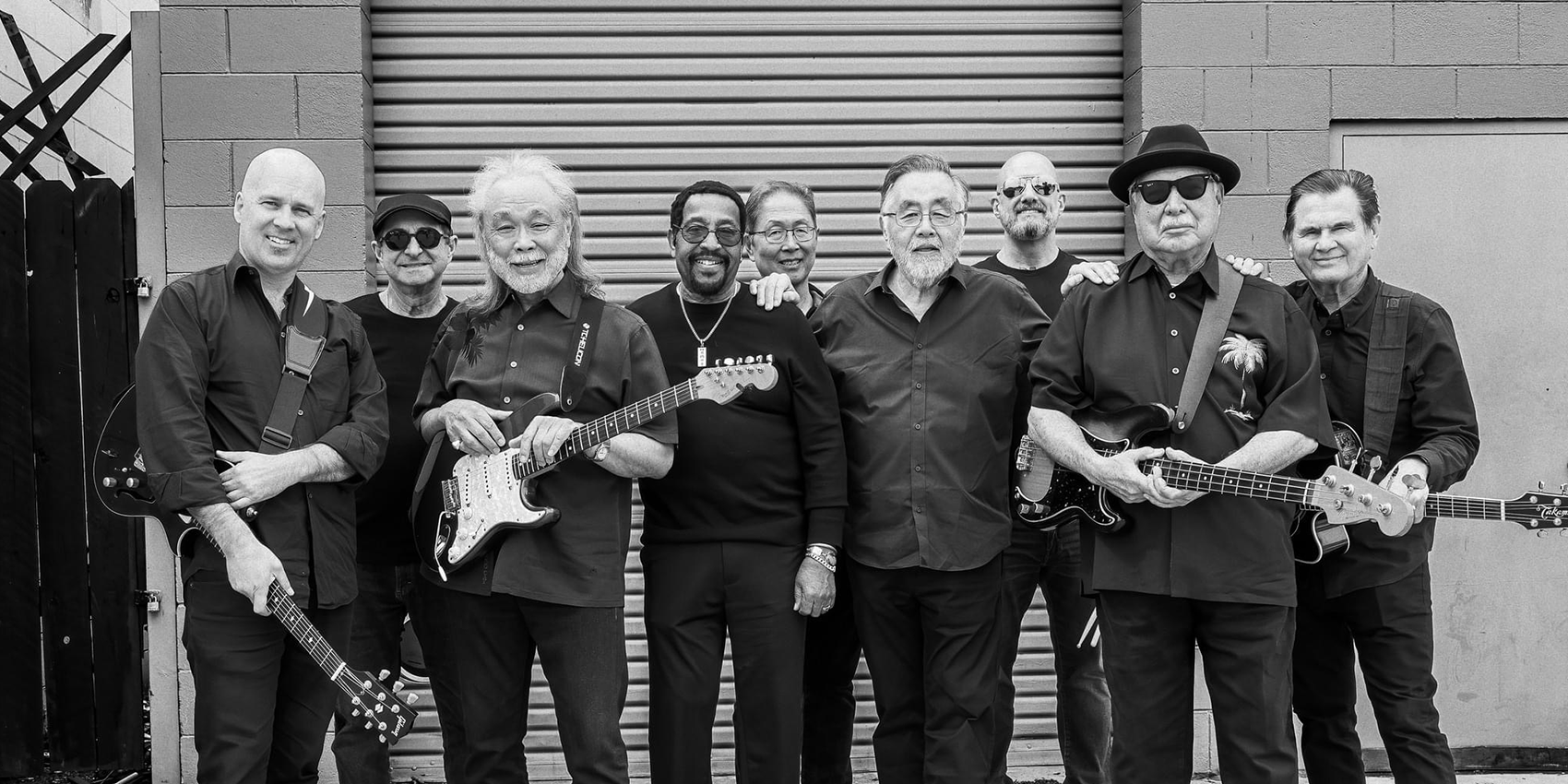 Sansei Rockers group photo black and white.