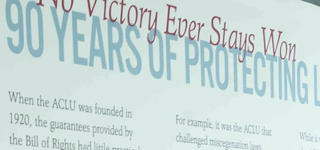 detail of a panel from aclu display