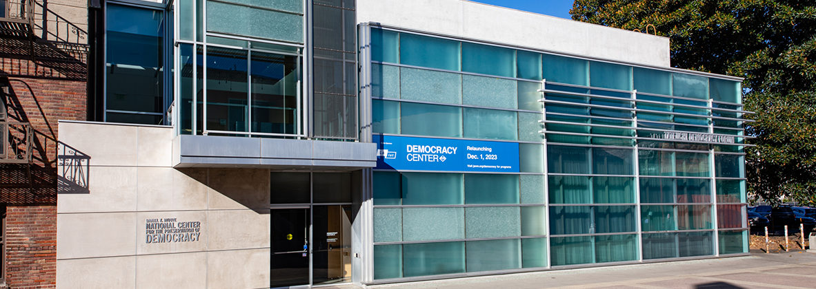The Democracy Center building