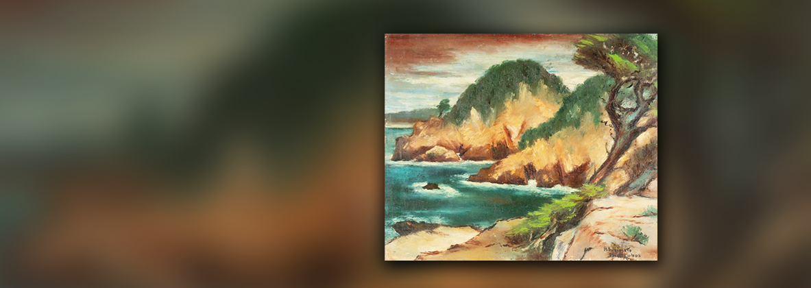 Henry Sugimoto painting of Point Lobos 1932-1942