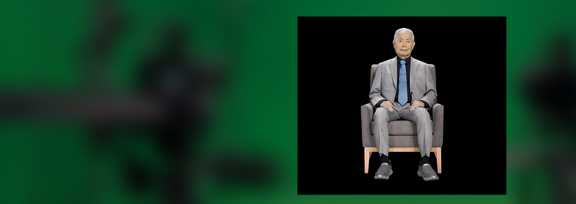 george takei on a storyfile technology screen