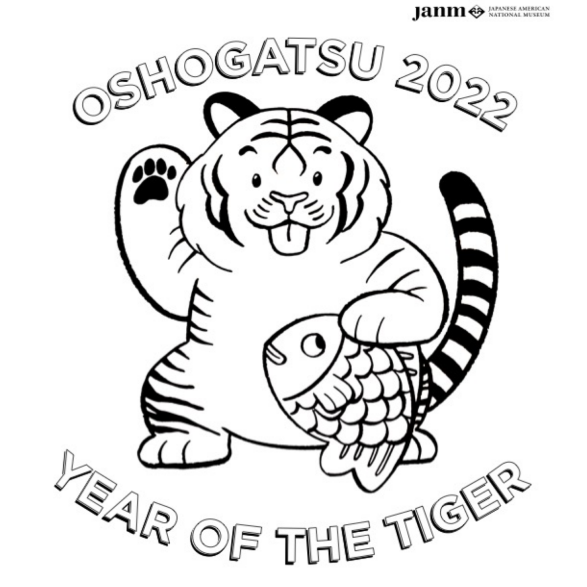 Year of the Tiger coloring page