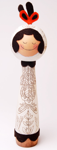 Custom kokeshi by Amy Ruppel