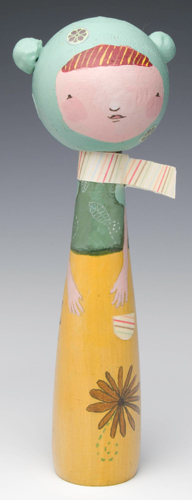 Custom kokeshi by Annie Wilkinson