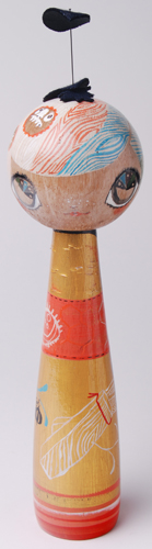 Custom kokeshi by Kelly Tunstall