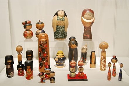 Traditional kokeshi on display courtesy of LADTA