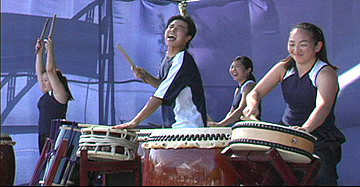 TAIKOPROJECT performing at the Higashi Honganji Temple Obon, Los Angeles, 2004