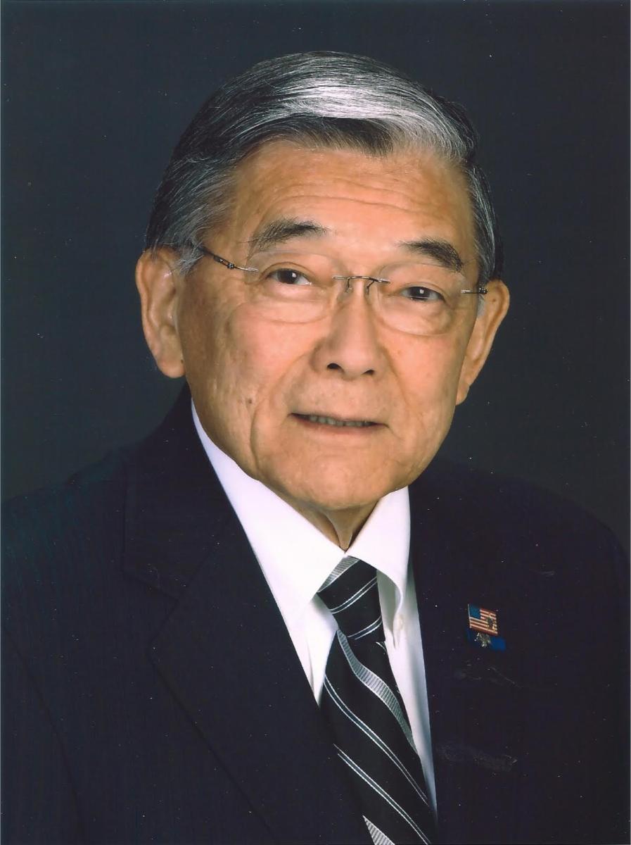 headshot portrait of Norman Mineta