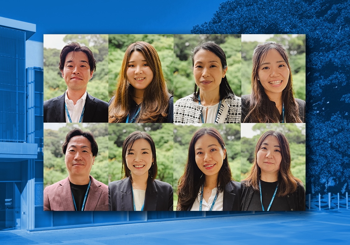Group of people's headshots in a collage