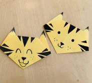 Tiger face origami