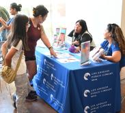 Los Angeles public library table during family festival