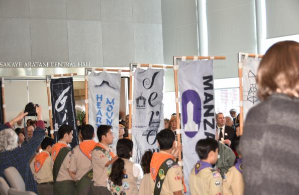 Camp roll call and procession