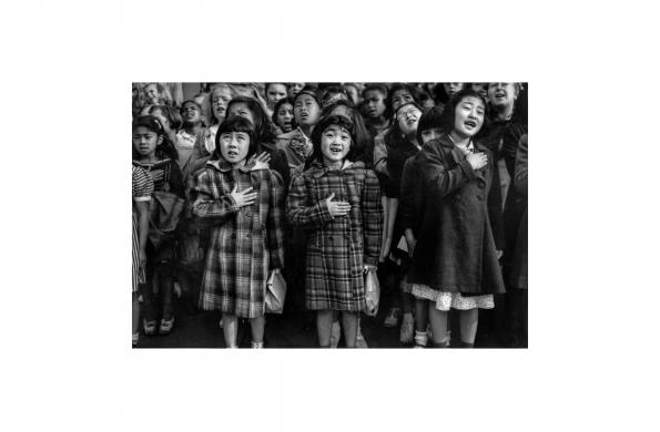Helene Nakamoto Mihara and Mary Ann Yahiro at Raphael Weill School in San Francisco, California, in 1942.