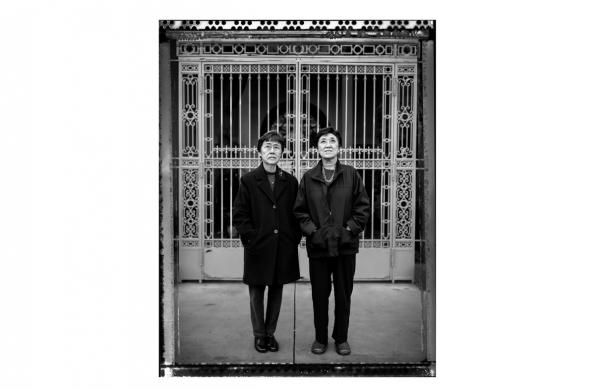 Helene Nakamoto Mihara and Mary Ann Yahiro at Rosa Parks Elementary School in 2007 (formerly the Raphael Weill School) in San Francisco, California).