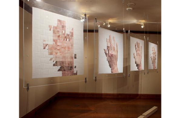 Paul Jackson, Untitled, 2014, folded digital prints. Photo courtesy of Alyssa Hockenberry.