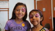 Young girls with face painting at Natsumatsuri Family Festival