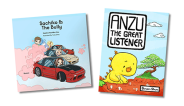 Sachiko and the bully by Nadine Hsu book and Anzu the great Listener by Benson Shum book