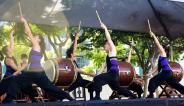 Taiko drum group performing