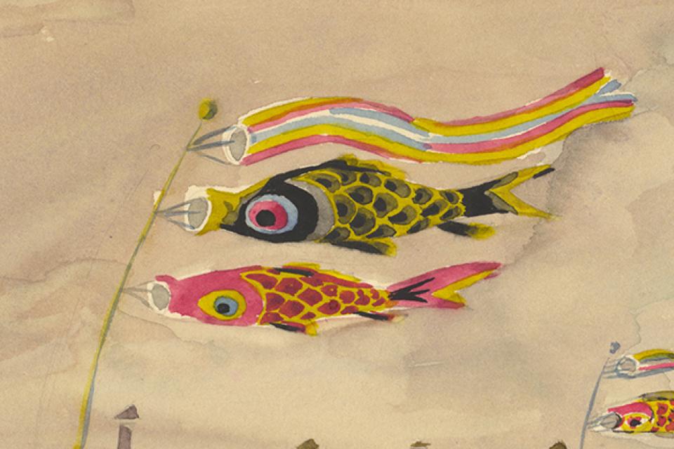 Boy’s Festival in May (detail) by Toshiko D. Hamaoka