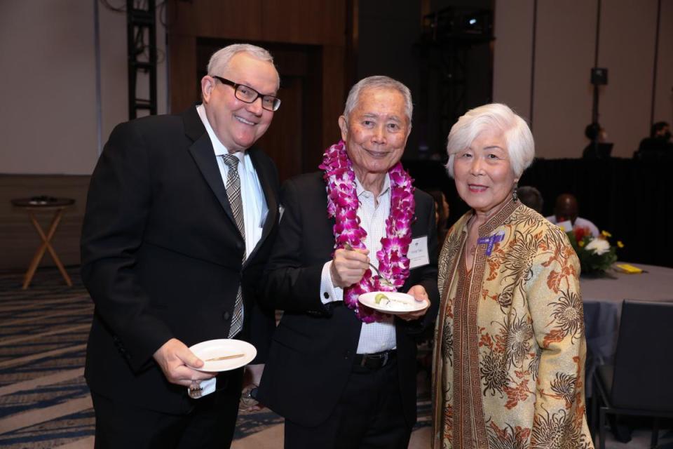 Brad and George Takei with Nancy Kyoko Oda