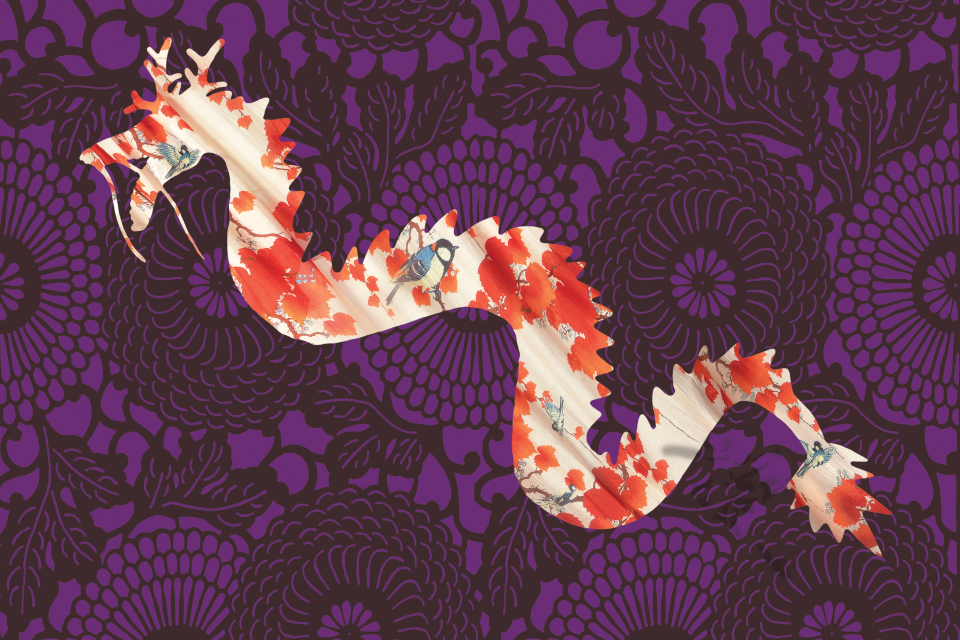 janm store catalog cover dragon full on purple background