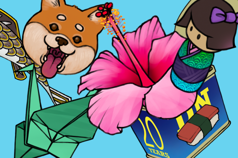 illustration of various japanese heritage images