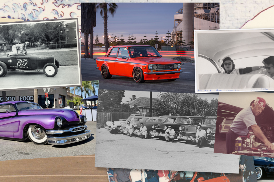 photo collage of people with their cars