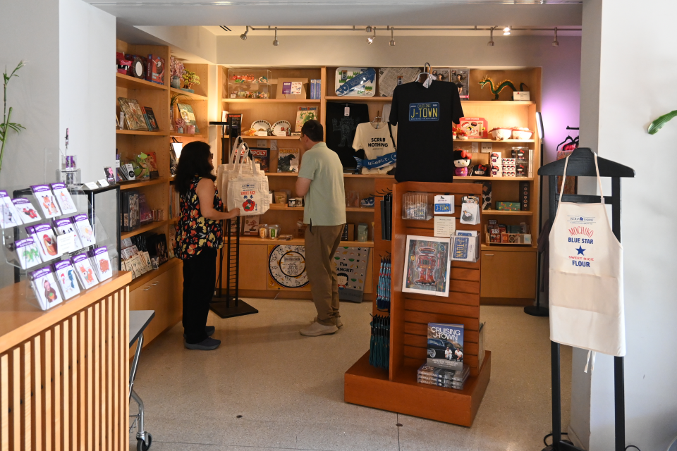 JANM pop up store in Democracy Center building lobby