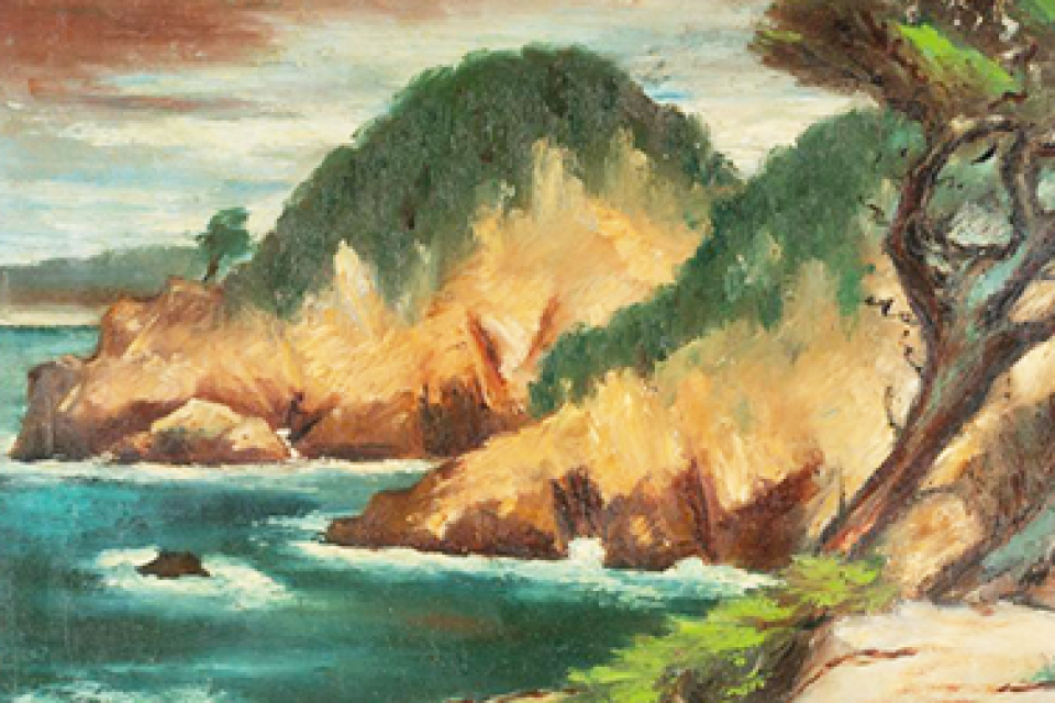 Henry Sugimoto painting of Point Lobos 1932-1942