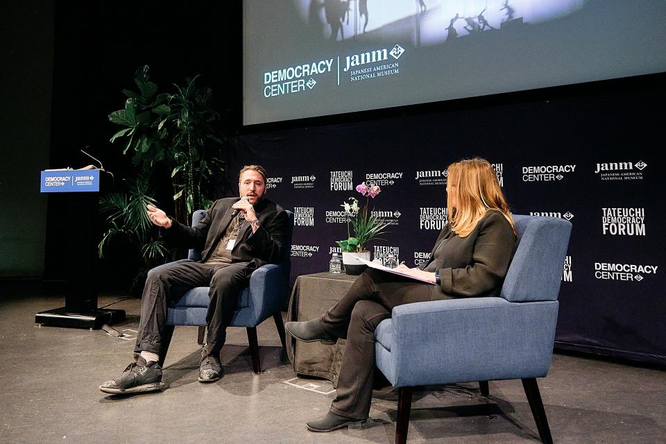 Robert Evans and Ann Burroughs at Echoes of History symposium at JANM