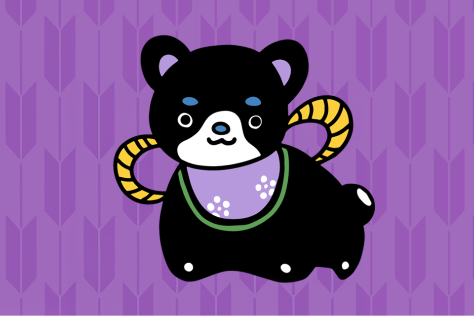 Illustration of a dog with wings