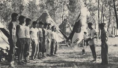 Boy Scouts in Rohwer concentration camp in Arkansas 